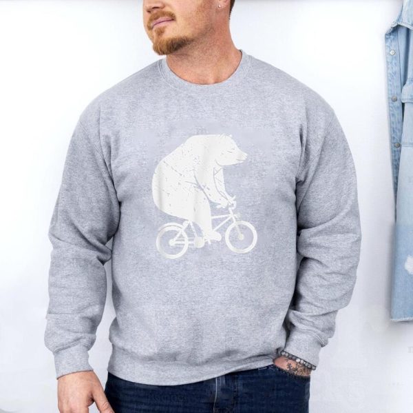Bear Cyclist Biker Sweatshirt - Image 3