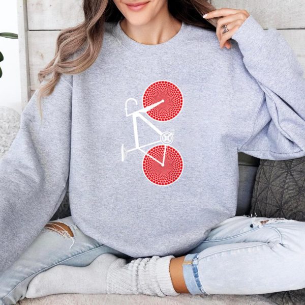 Bike Love Hearts Cyclist Sweatshirt - Image 4
