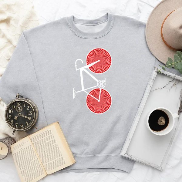Bike Love Hearts Cyclist Sweatshirt - Image 2