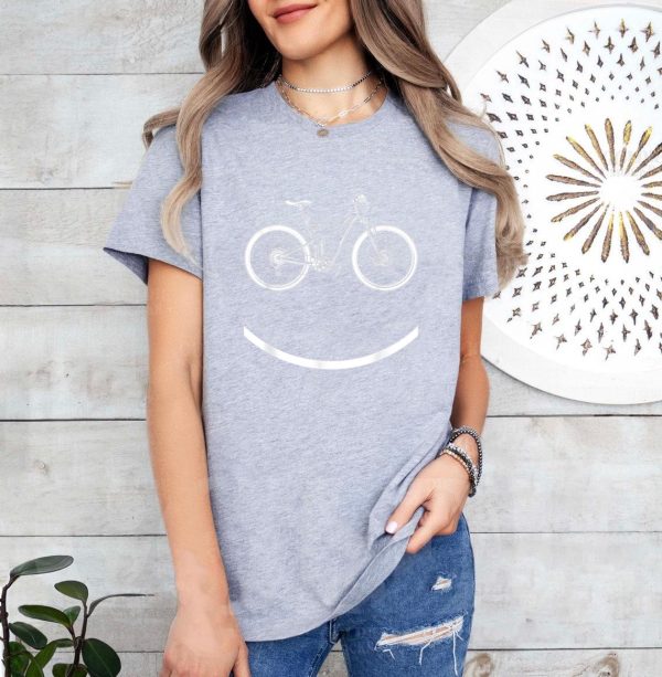 Bike Smiley Face MTB Cycling T-Shirt - Image 4