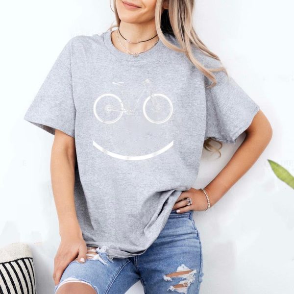 Bike Smiley Face MTB Cycling T-Shirt - Image 2