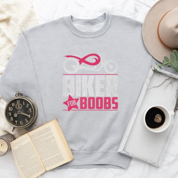 Biker For Boobs Against Breast Cancer Sweatshirt - Image 2