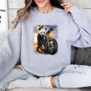 Biker Giant Panda Riding Chopper Motorcycle Sweatshirt