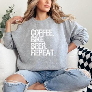 Coffee Bike Beer Repeat Drinking Beer Sweatshirt