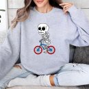 Cyclist Skeleton Biker Halloween Sweatshirt