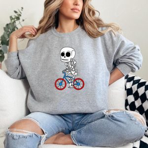 Cyclist Skeleton Biker Halloween Sweatshirt