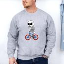 Cyclist Skeleton Biker Halloween Sweatshirt