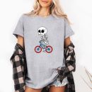 Cyclist Skeleton Biker Halloween T-Shirt
