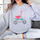 Flamingo Riding Dirt Bike Sweatshirt