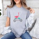 Flamingo Riding Dirt Bike T-Shirt