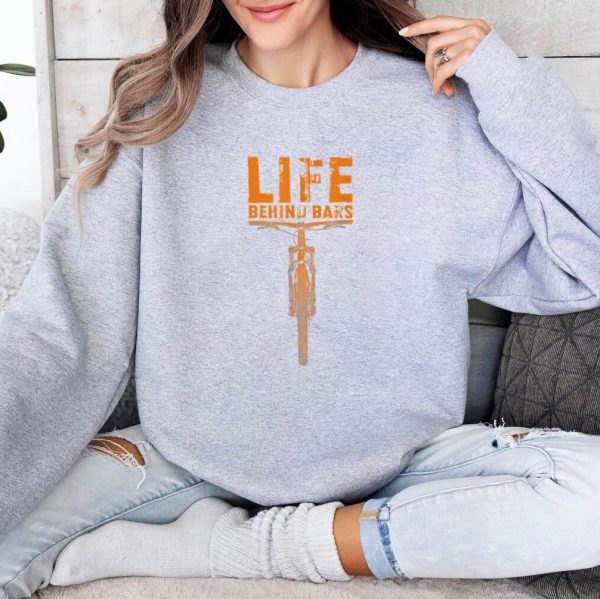 Mountain Bike Life Behind Bars Cycling Sweatshirt - Image 4