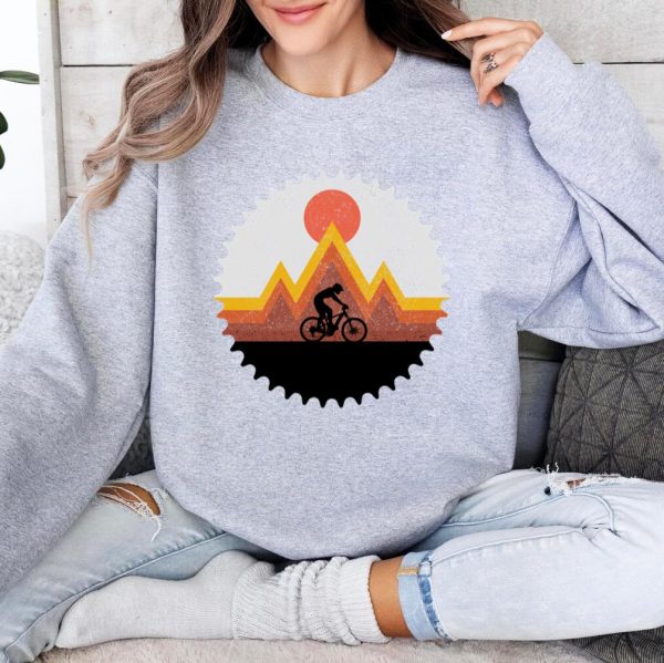 Mountain Bike Vintage Retro MTB Downhill Biking Cycling Sweatshirt - Image 4