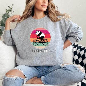 Panda Bear Cyclist Bike Sweatshirt
