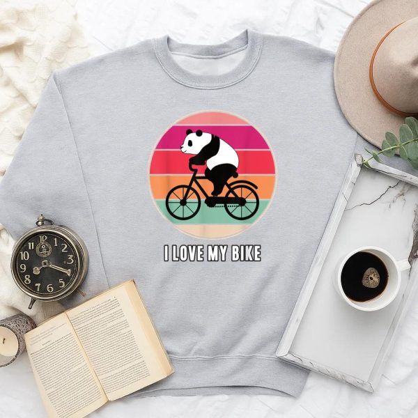 Panda Bear Cyclist Bike Sweatshirt - Image 2