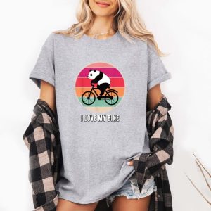 Panda Bear Cyclist Bike T-Shirt