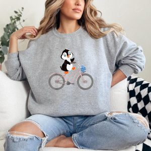 Penguin Graphic On Bike Sweatshirt