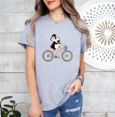 Penguin Graphic On Bike T-Shirt