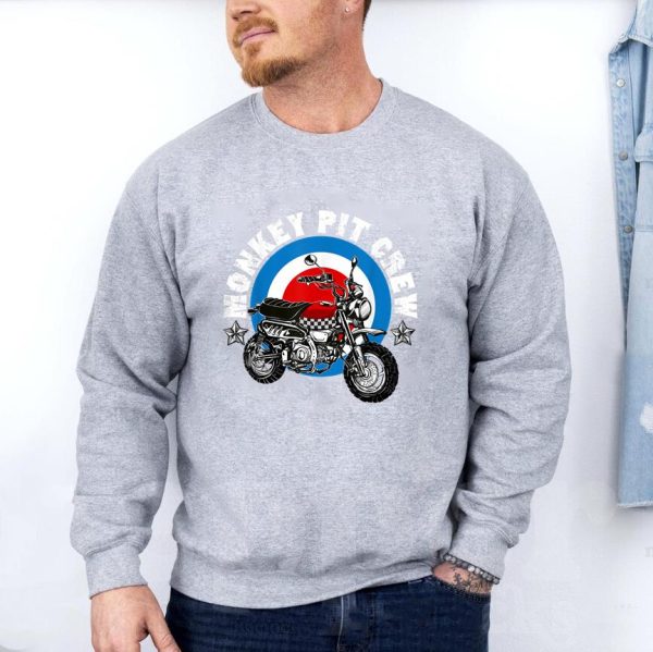 Retro Monkey Bike Pit Crew Sweatshirt - Image 3