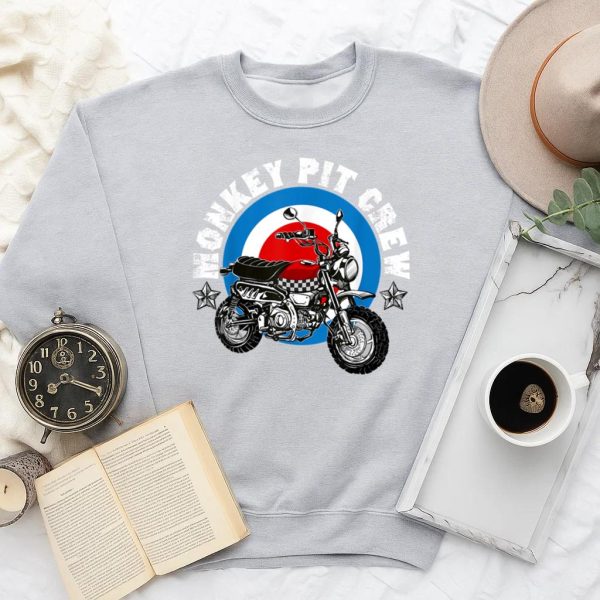 Retro Monkey Bike Pit Crew Sweatshirt - Image 2