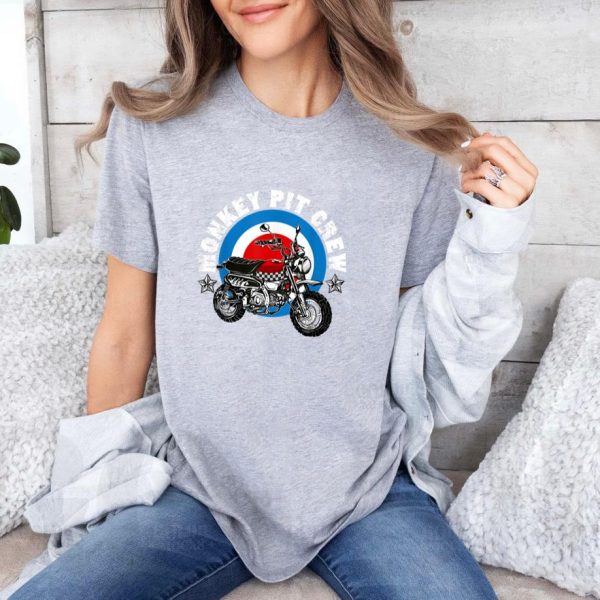 Retro Monkey Bike Pit Crew T-Shirt - Image 3