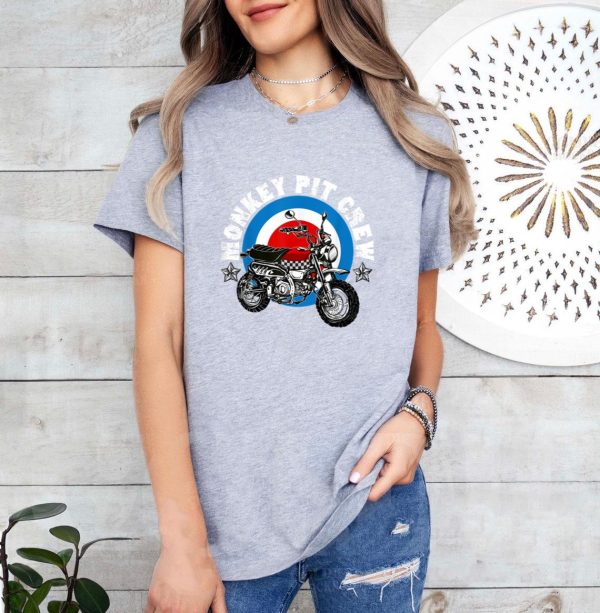 Retro Monkey Bike Pit Crew T-Shirt - Image 4