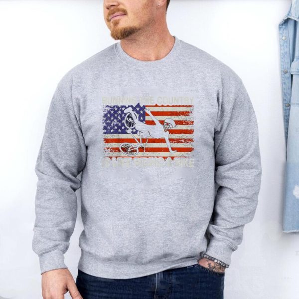 Running The Country Is Like Riding A Bike Sweatshirt - Image 3