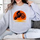 Sunset Dirt Bike Rider Graphic Sweatshirt