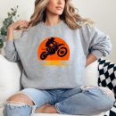 Sunset Dirt Bike Rider Graphic Sweatshirt