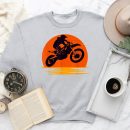 Sunset Dirt Bike Rider Graphic Sweatshirt