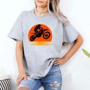 Sunset Dirt Bike Rider Graphic T-Shirt