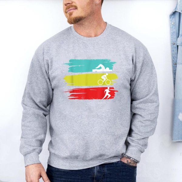 Triathlon Swim Bike Run Triathlon Sweatshirt - Image 3