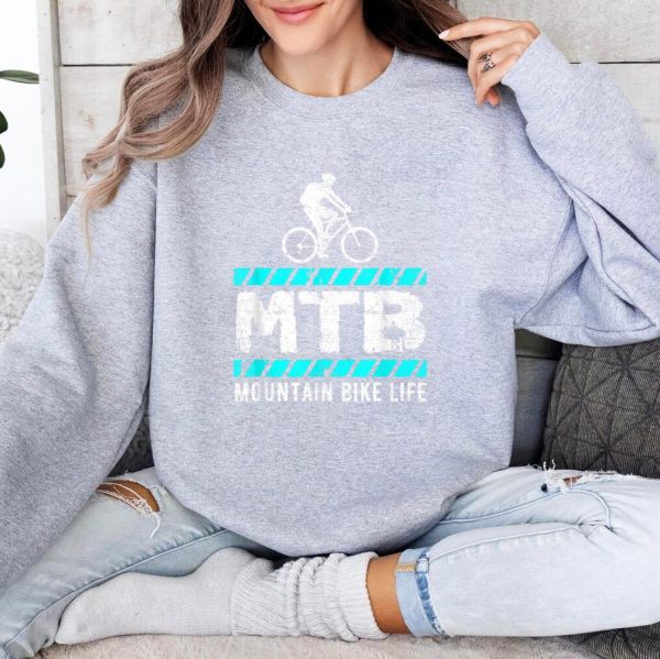 Vintage MTB Mountain Bike Life Sweatshirt - Image 4