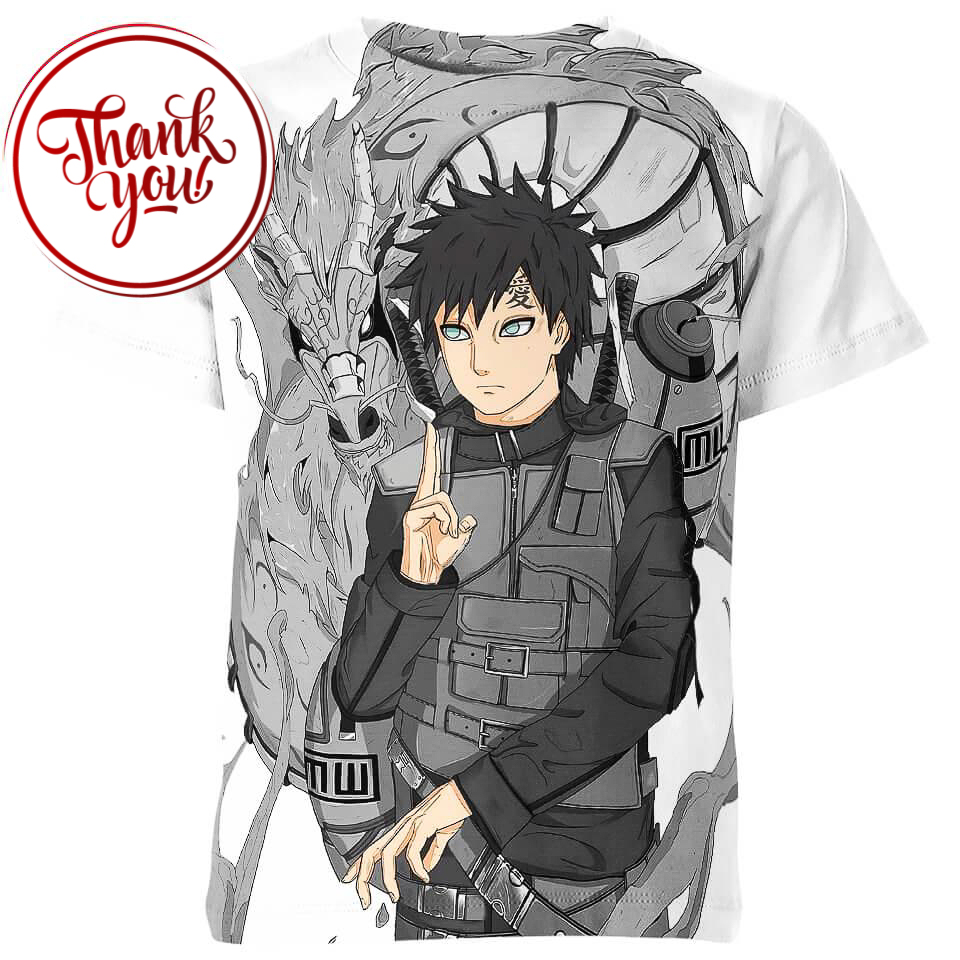 Naruto Trump Card Gaara 3D Print Unisex T-Shirt