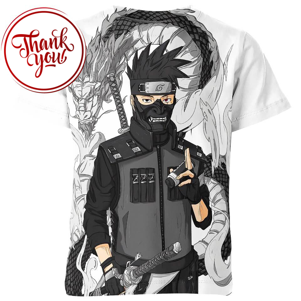 Naruto Sharingan Kakashi 3D Print Unisex T-Shirt