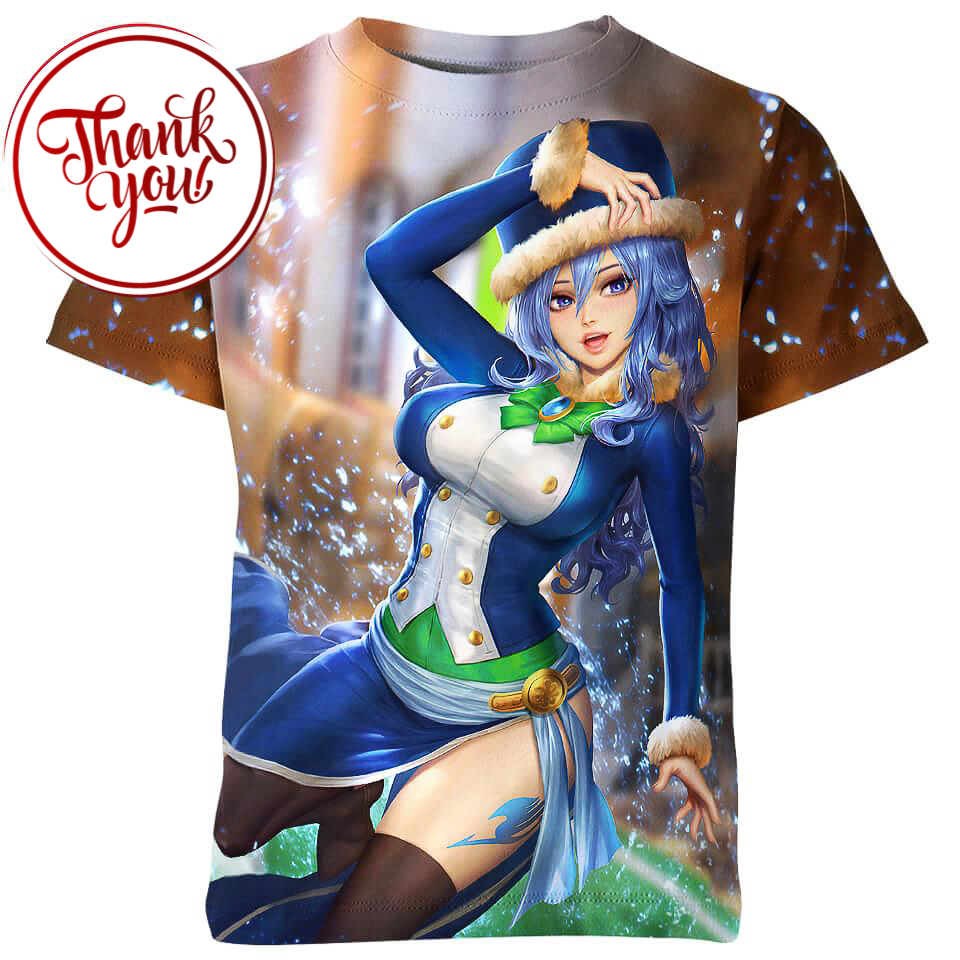 Juvia Lockser Fairy Tail 3D Print Unisex T-Shirt