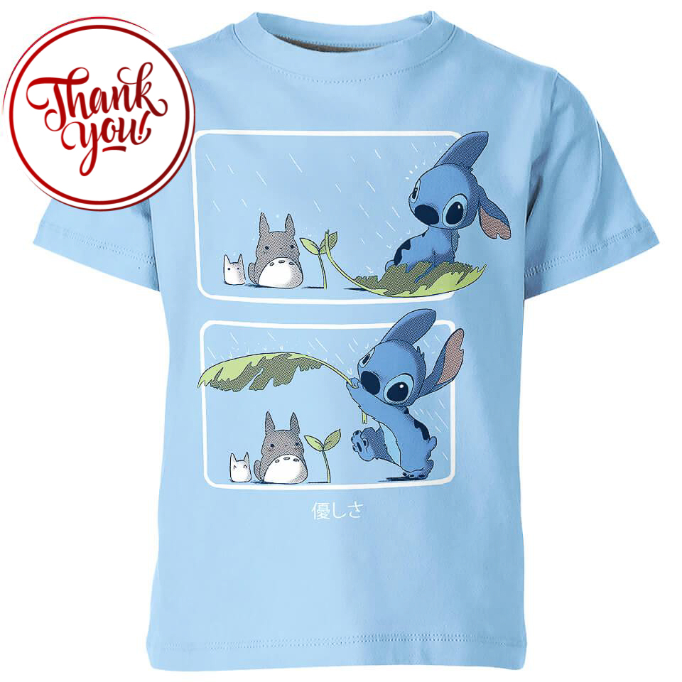 Totoro and Stitch 3D Print Unisex T-Shirt