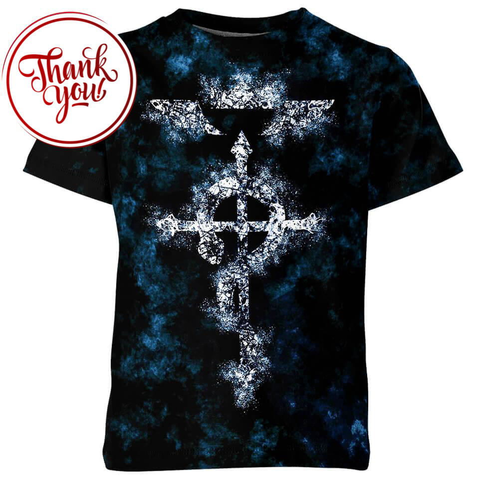 Flamel's Cross Fullmetal Alchemist 3D Print Unisex T-Shirt