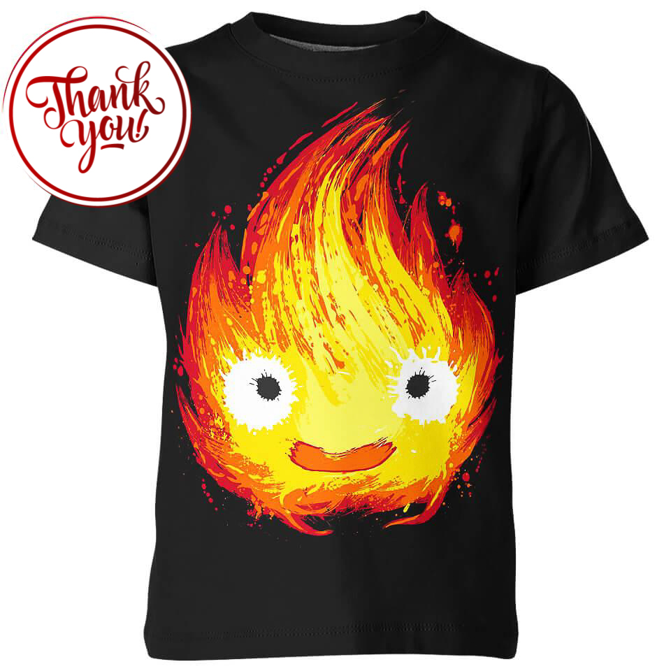 Calcifer Fire Demon - Howl's Moving Castle 3D Print Unisex T-Shirt