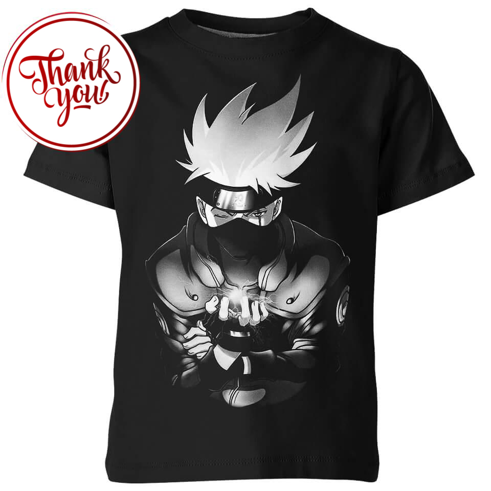 Black And White Kakashi 3D Print Unisex T-Shirt