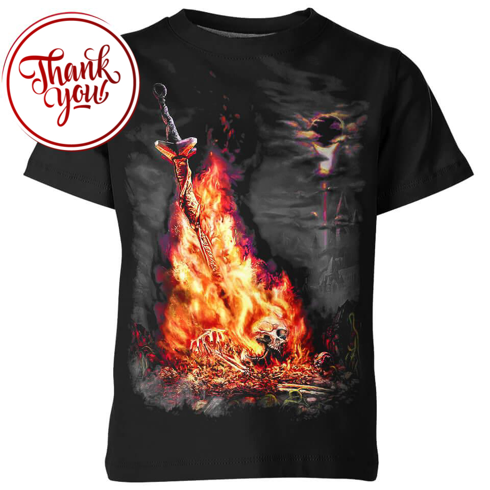 The Primal Bonfire - Dark Souls 3D Print Unisex T-Shirt