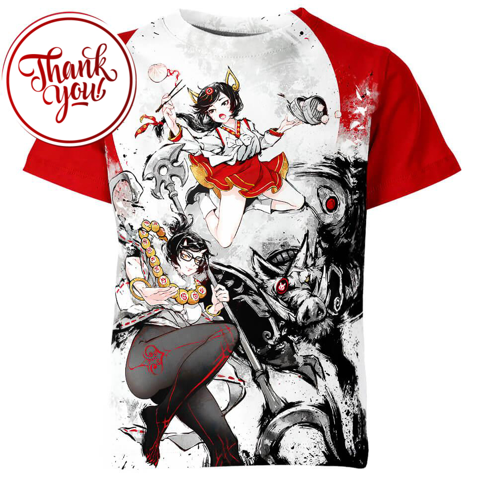 D.VA and Mei - Overwatch 3D Print Unisex T-Shirt