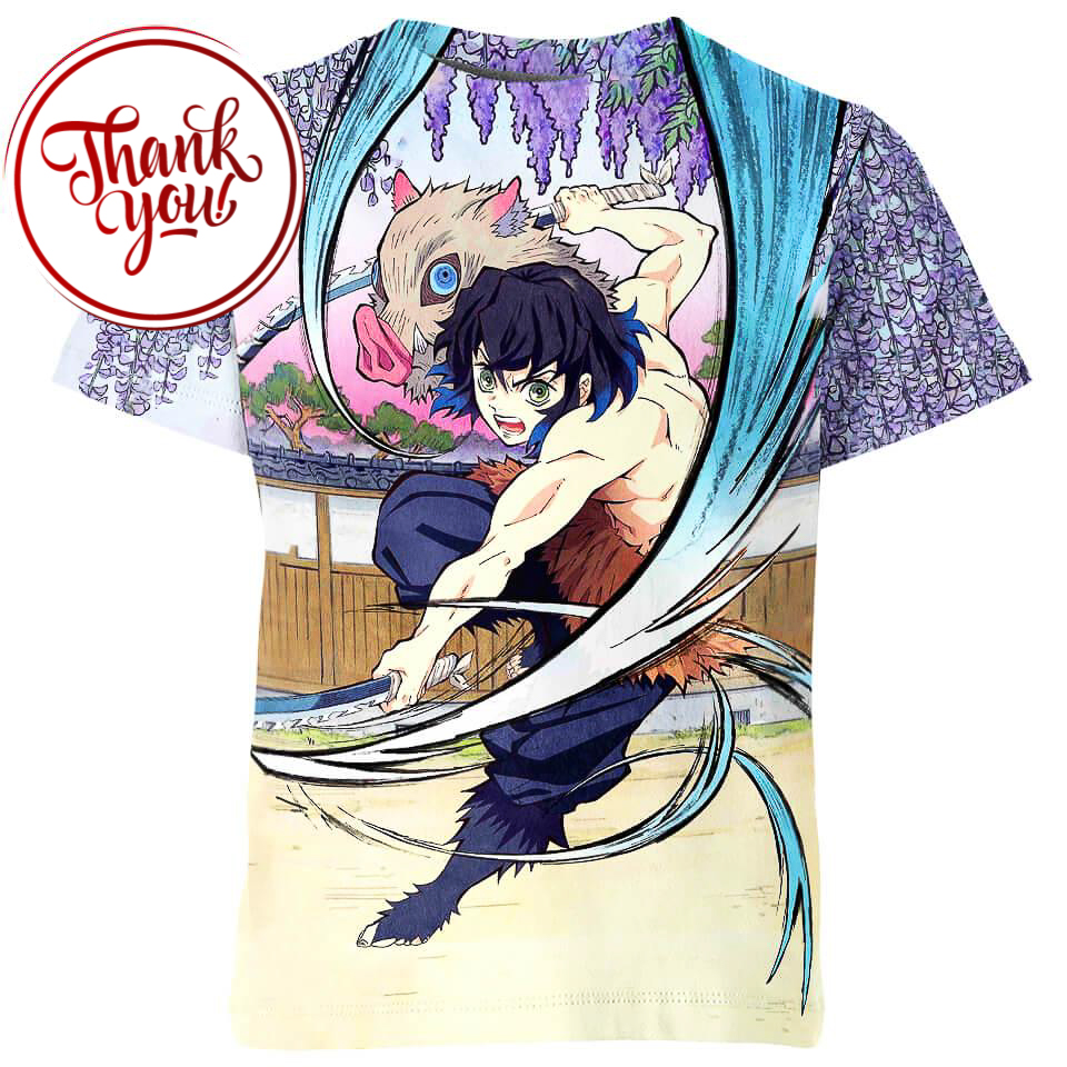 Crazy Cutting - Inosuke 3D Print Unisex T-Shirt