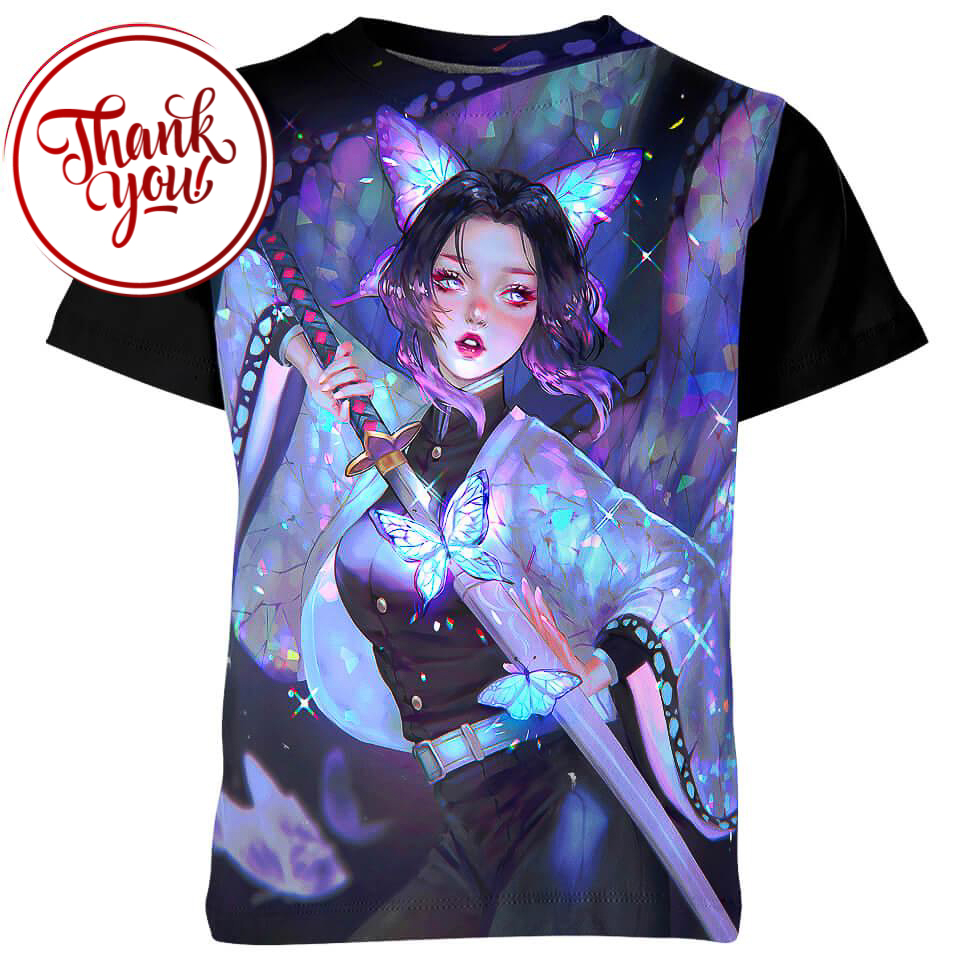 Shinobu Kocho Demon Slayer 3D Print Unisex T-Shirt