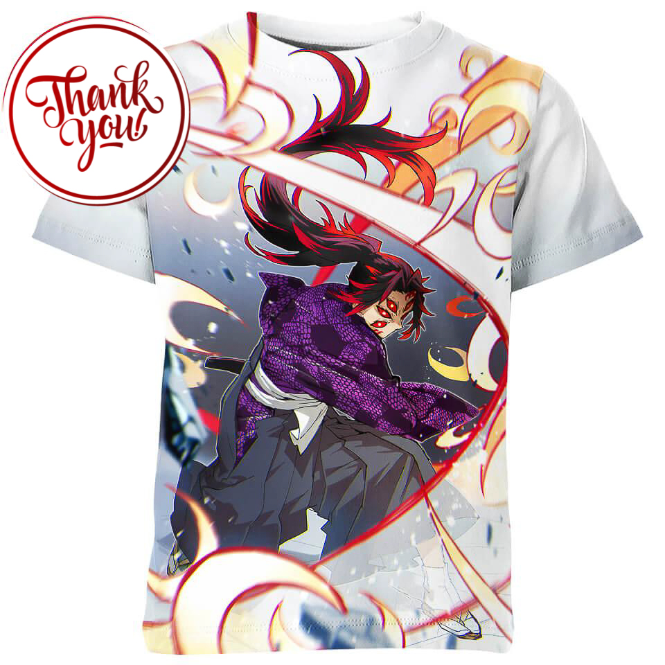 Kokushibo Demon Slayer 3D Print Unisex T-Shirt