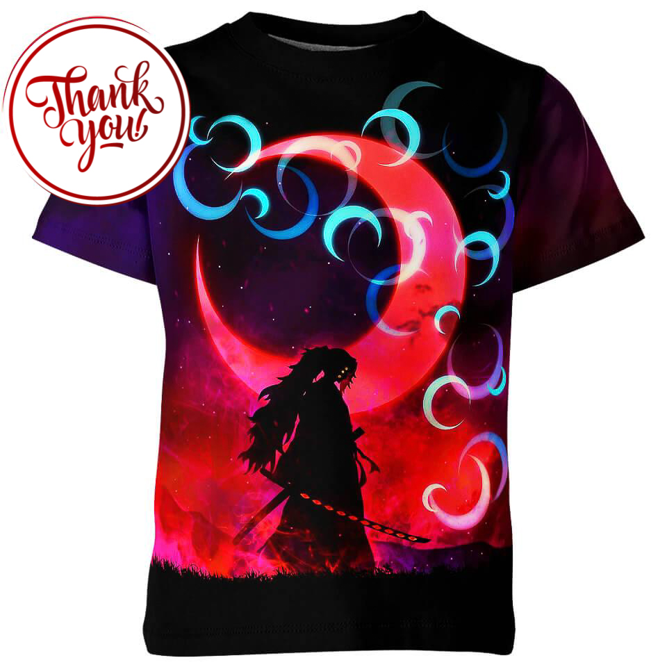 Upper Moon One - Kokushibo Demon Slayer 3D Print Unisex T-Shirt