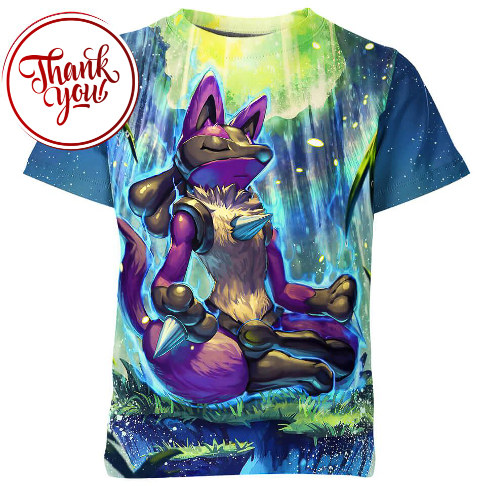 Purple Lucario 3D Print Unisex T-Shirt