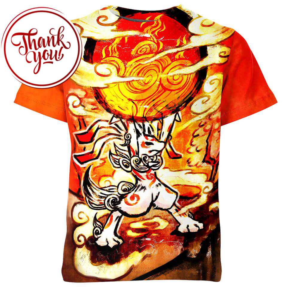 Supanova Okami Anime 3D Print Unisex T-Shirt