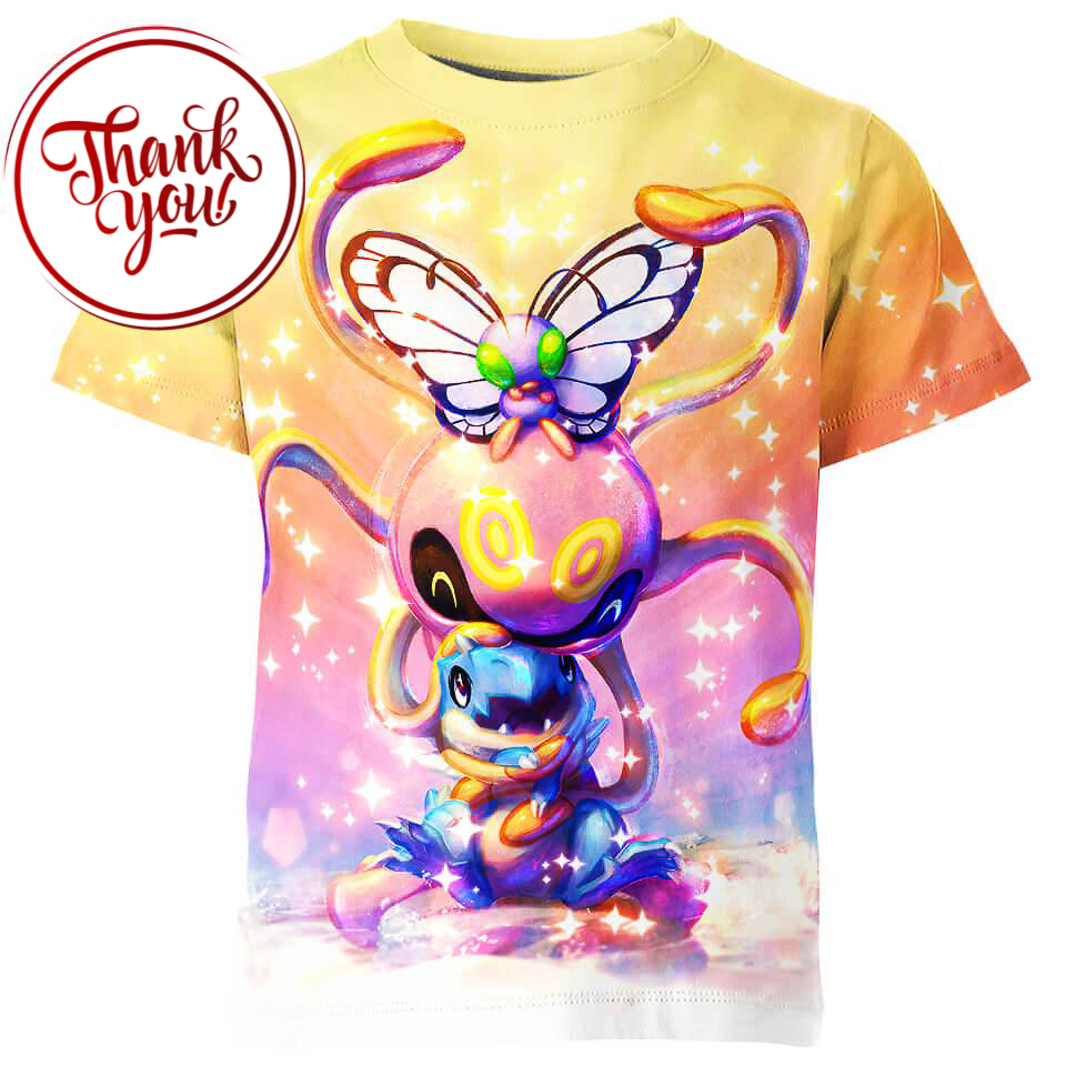 Shiny Buddies Pokemon 3D Print Unisex T-Shirt
