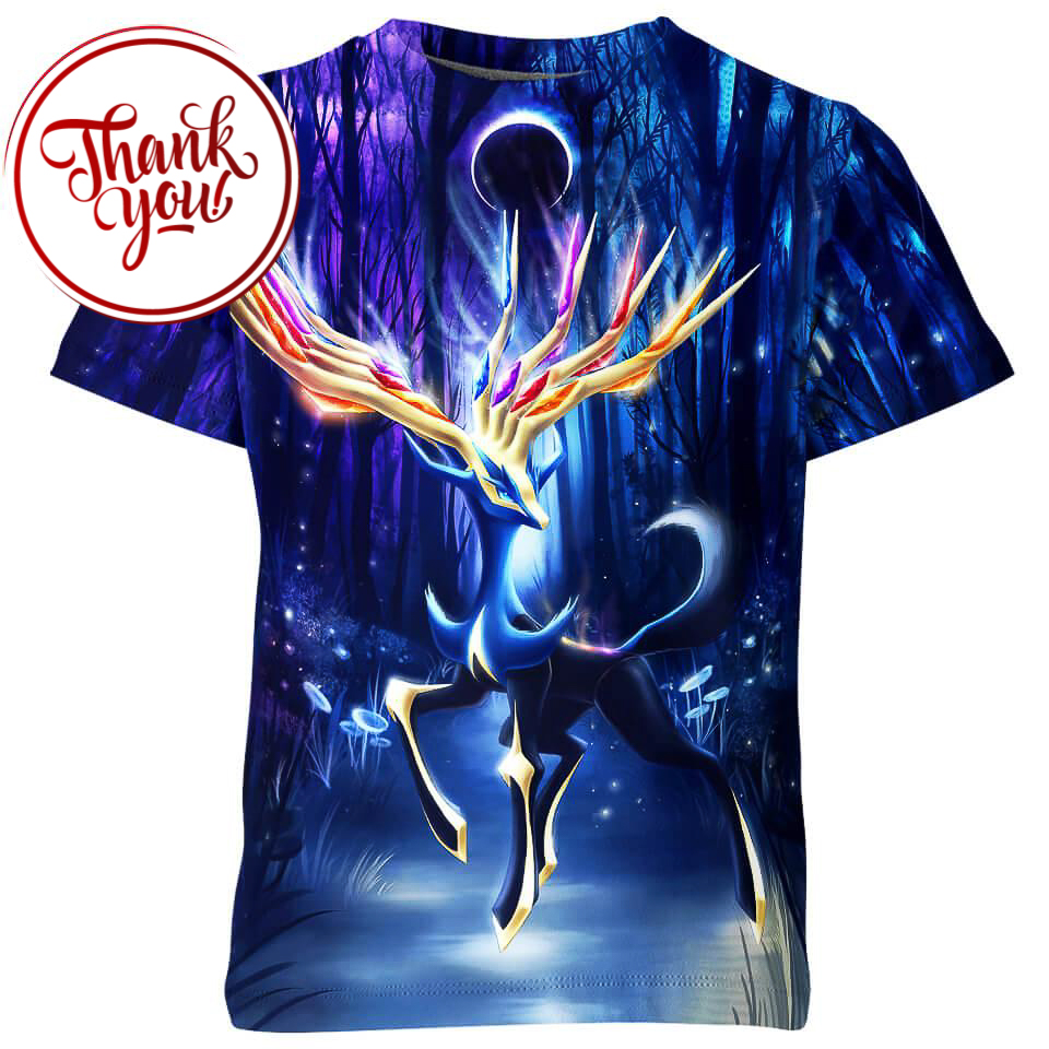 Solar Eclipse Xerneas Pokemon 3D Print Unisex T-Shirt