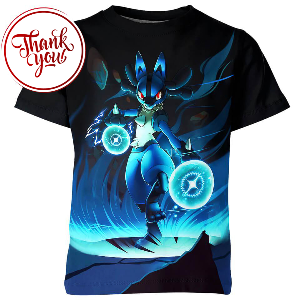Powerful Lucario 3D Print Unisex T-Shirt
